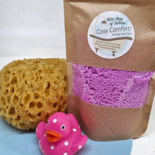 Load image into Gallery viewer, Feelgood Fizzing Bath Dust - Cosy Comfort - Blackcurrant & Vanilla - self care pampering bath treats