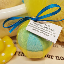 Load image into Gallery viewer, Yorkshire themed bath bomb - (Don't be a) Mardy Bum - Yorkshire gift ideas