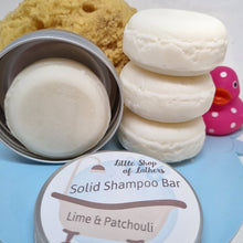Load image into Gallery viewer, Solid Shampoo bar - Lime and Patchouli - can also be used as a body wash and Beard oil! Vegan friendly