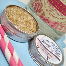 Load image into Gallery viewer, Happy Hour Gift Set - Rhubarb Gin - Lip Scrub and Lip Balm - Sugar Scrub for Lips - Dry Skin Treatment - Mocktail Gift Set