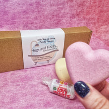 Load image into Gallery viewer, Hugs and Fizzes - Heart Shaped Bath Bomb Letterbox Gift Set