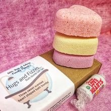 Load image into Gallery viewer, Hugs and Fizzes - Heart Shaped Bath Bomb Letterbox Gift Set
