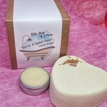 Load image into Gallery viewer, You're a Sweet Heart - Creme Brulee - Matching Bath Bomb and Lip Balm Gift Set