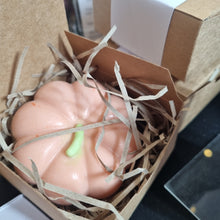 Load image into Gallery viewer, Goat's Milk Soap - Pumpkin Spice - Limited Edition Pumpkin Shaped Soap - Halloween / Magical gift idea