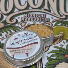 Load image into Gallery viewer, Lip Scrub - Midnight Margaritas - Coconut/Lime Lip Exfoliator - Sugar Scrub for Lips - Dry Skin Treatment - Practical Magic