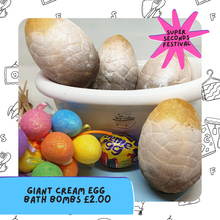 Load image into Gallery viewer, SUPER SECONDS SPECIAL OFFER - Cream Egg Giant Bath Bomb - Easter Gift Ideas