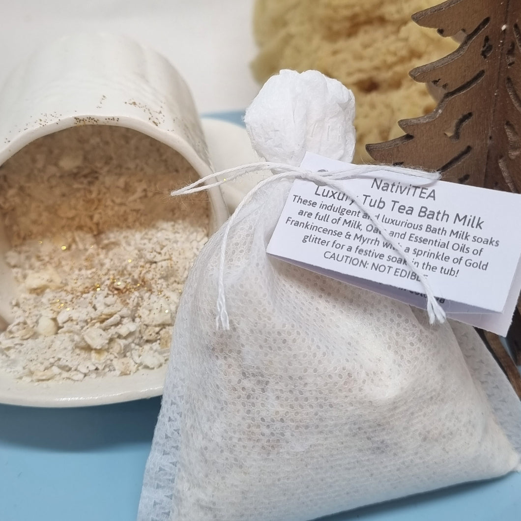 Tub Tea - NativiTEA - Bath Milk Soak - Gold, Frankincense, Myrrh - Sensitive Skin Treatment