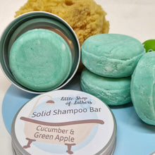Load image into Gallery viewer, Solid Shampoo bar / Body Wash / Beard Oil - Cucumber and Apple - Vegan friendly
