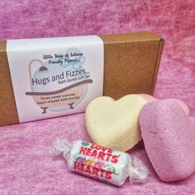 Load image into Gallery viewer, Hugs and Fizzes - Heart Shaped Bath Bomb Letterbox Gift Set
