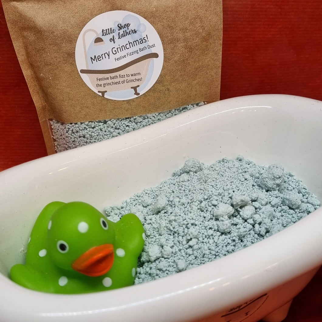 Merry Grinchmas! - Fizzing Festive Bath Dust - Christmas bath treat - Stocking Filler - The Grinch