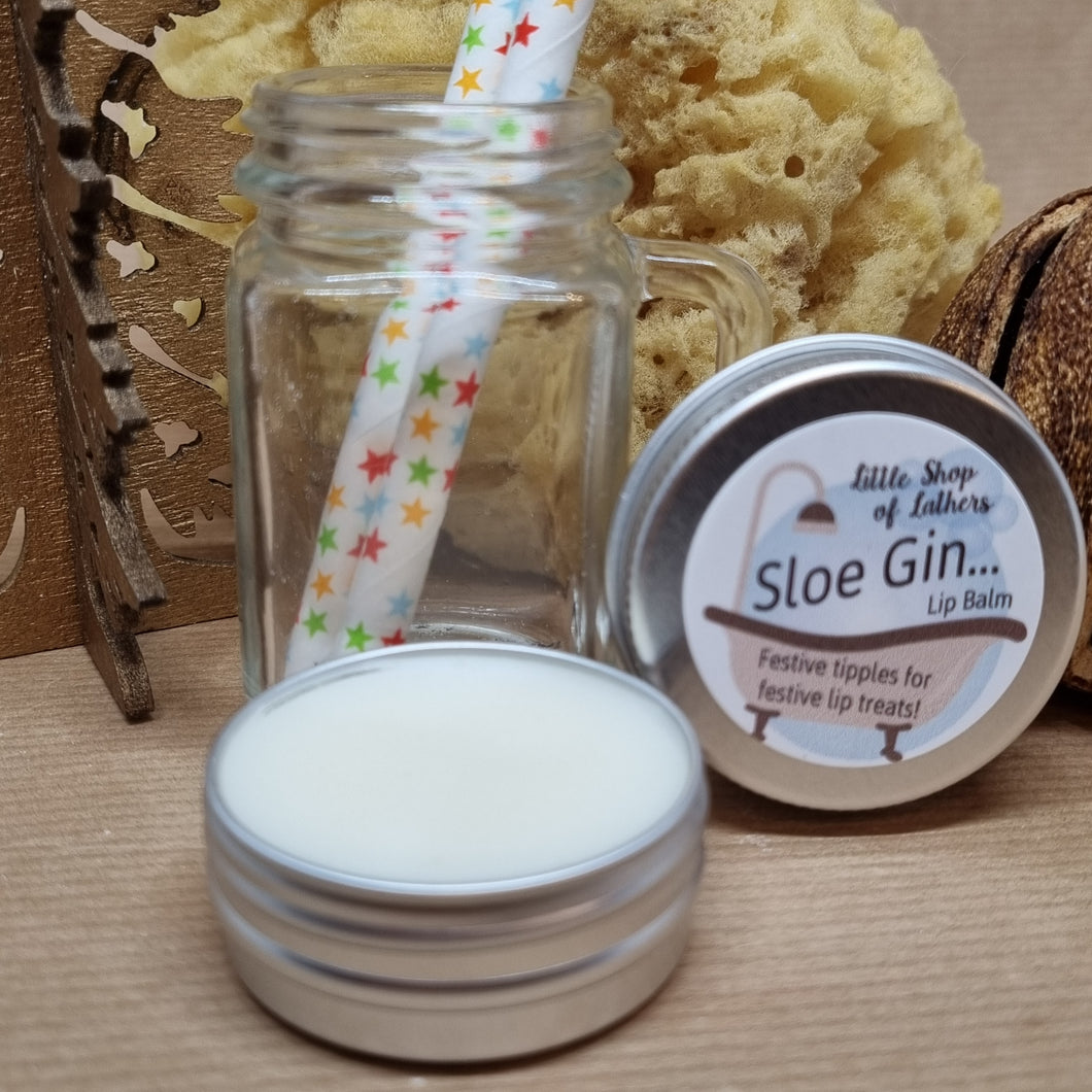 Sloe Gin Lip Balm - natural lip treat - Christmas gift idea