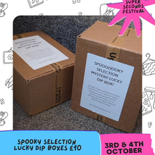 Load image into Gallery viewer, SUPER SECONDS SPECIAL OFFER - SPOOKY SELECTION MYSTERY BOX! - 7 x Halloween themed bath and body treats
