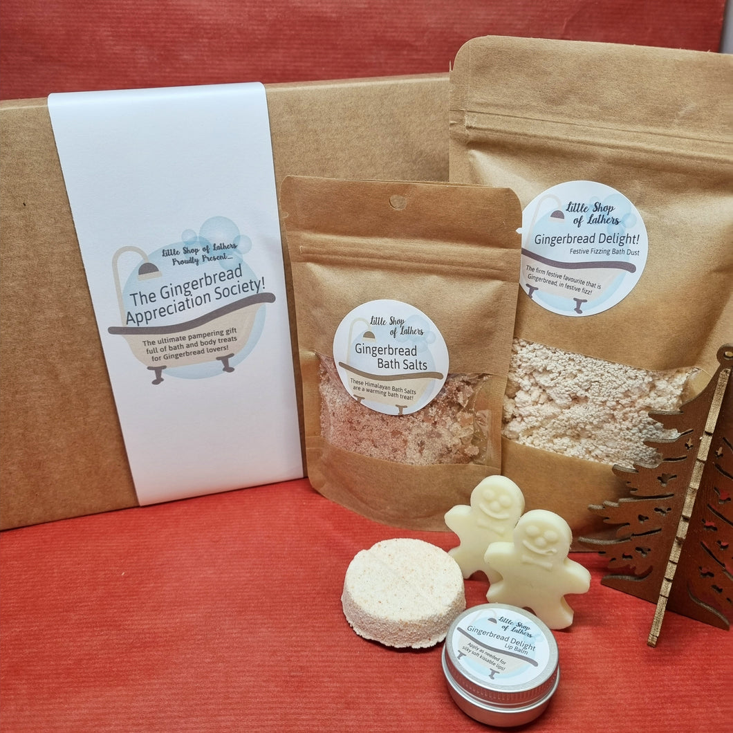 Gingerbread Appreciation Society Gift Set - Festive Bath and Body Letterbox Gift Set - Christmas Gift
