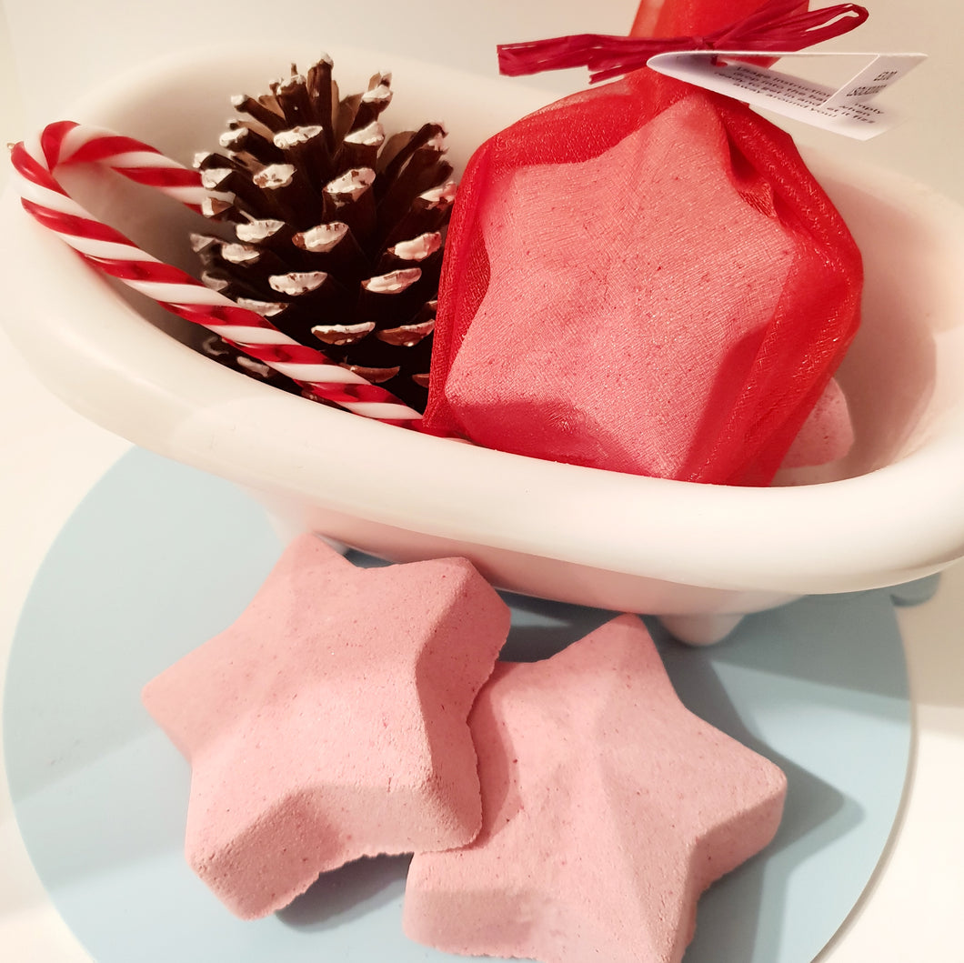 Christmas Star Bath Bomb - Festive bath treat - Christmas Stocking Filler