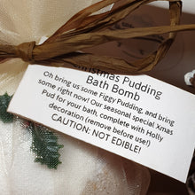 Load image into Gallery viewer, Christmas Pudding Bath Bomb - Festive bath treat - Christmas Stocking Filler
