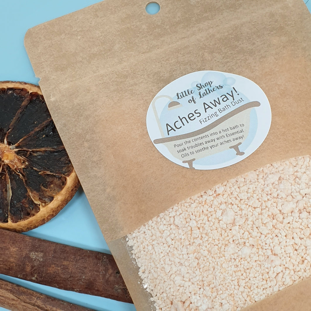 Feelgood Fizzing Bath Dust - Aches Away - self care pampering bath treats