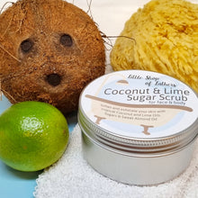 Load image into Gallery viewer, Sugar Scrub - Coconut and Lime - Face and Body Exfoliator
