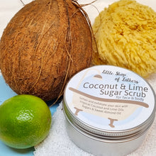 Load image into Gallery viewer, Sugar Scrub - Coconut and Lime - Face and Body Exfoliator
