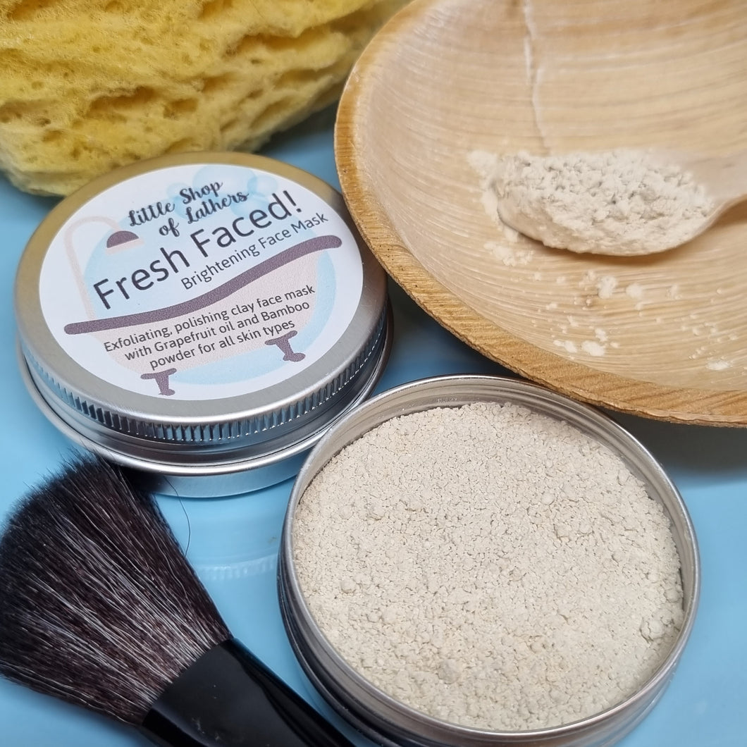 French Clay Face Mask - Brightening - Yellow Clay with Grapefruit and Bamboo Powder - Pampering at-home Spa Treatment