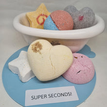 Load image into Gallery viewer, SUPER SECONDS - Bath Bomb Bargain Boxes - lucky dip boxes full of perfectly imperfect bath bombs!
