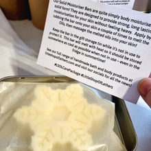 Load image into Gallery viewer, Festive Solid Moisturiser Bar - Snowflake Kisses - Christmas Pampering
