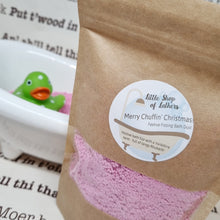 Load image into Gallery viewer, Merry Chuffin&#39; Christmas Festive Fizzing Bath Dust - Yorkshire Christmas bath treat - Stocking Filler
