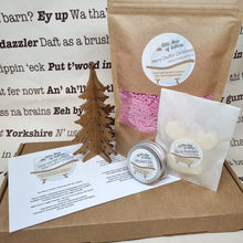 Load image into Gallery viewer, Have yourself a Merry Chuffin&#39; Little Christmas - Festive Yorkshire themed Bath and Body Letterbox Gift Set - Christmas Stocking Filler
